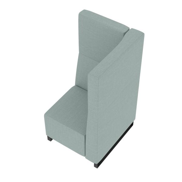 Universum Einsitzer, H 133 cm, rechte Lehne, Bezug KG (899028-T2-B2P)