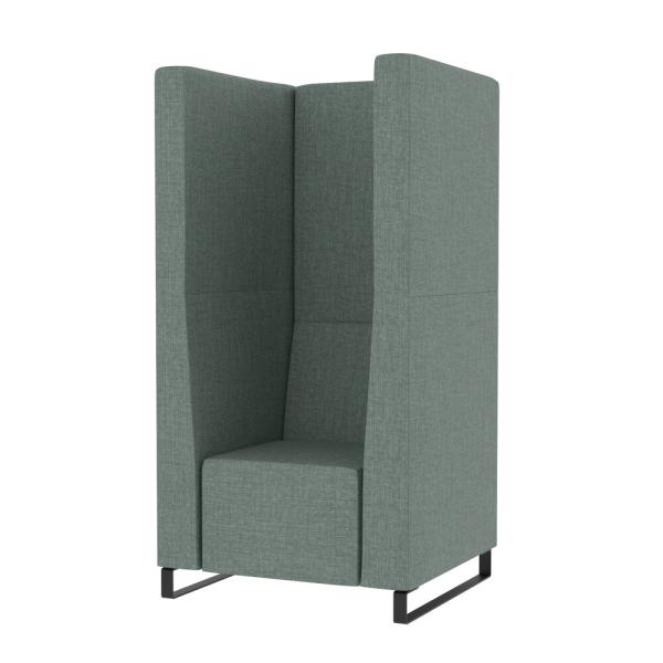 Universum Einsitzer, H 163 cm, 2 Lehnen, Bezug KG (899028-T3-B3LP-KG)
