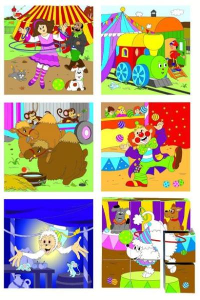 Holzbilderwürfel Zoo