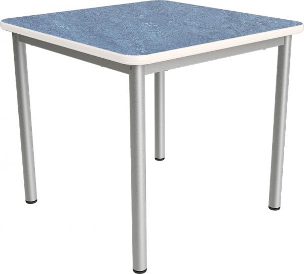 Flüstertisch PLUS 2, 70 x 70 cm, Tischhöhe 53 cm - blau