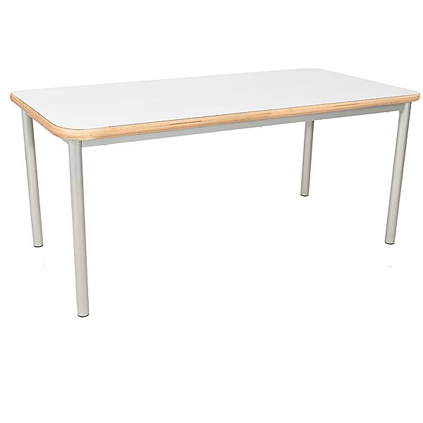 MILA Tisch 4 HPL, 140x70 cm, Tischhöhe 64 cm - HPL weiss