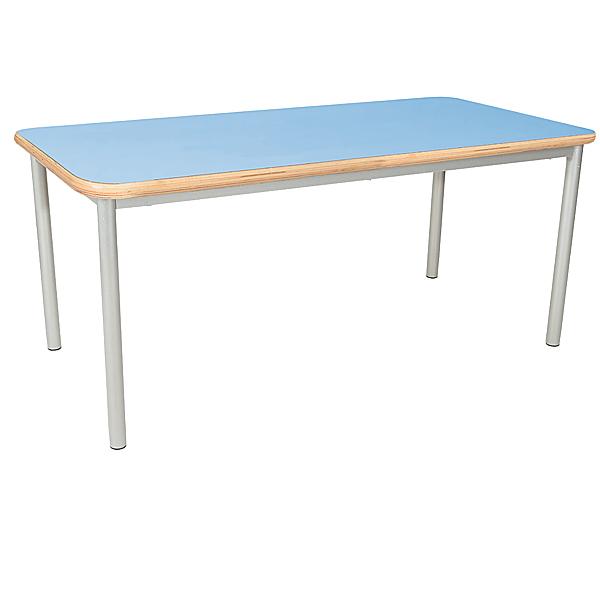MILA Tisch 6 HPL, 140x70 cm, Tischhöhe 76 cm - HPL hellblau