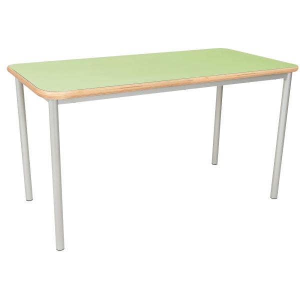MILA Tisch 6 HPL, 140x70 cm, Tischhöhe 76 cm - HPL grün