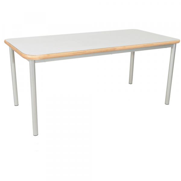 MILA Tisch 6 HPL, 140x70 cm, Tischhöhe 76 cm - HPL grau