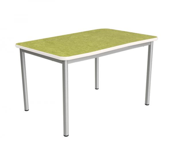 Flüstertisch PLUS 6, 140 x 70 cm, Tischhöhe 76 cm - grün