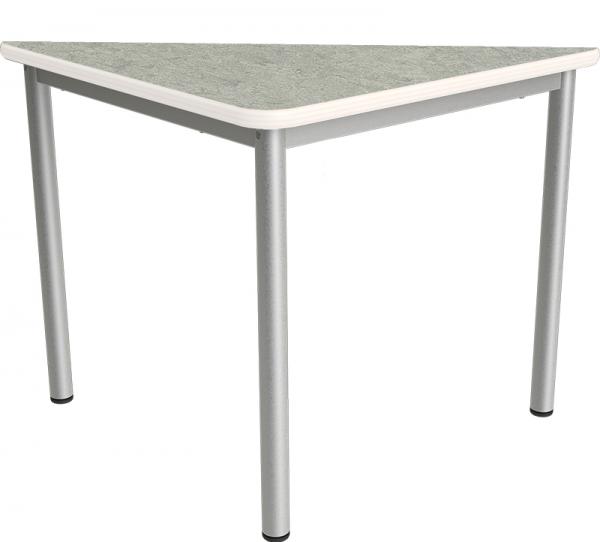Flüstertisch PLUS 4, dreieckig, Seite 90 Tischhöhe 64 cm - grau
