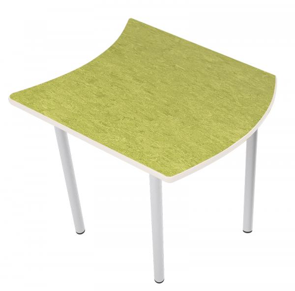 Flüstertisch 2, wellenförmig klein, Tischhöhe 53 cm - grün