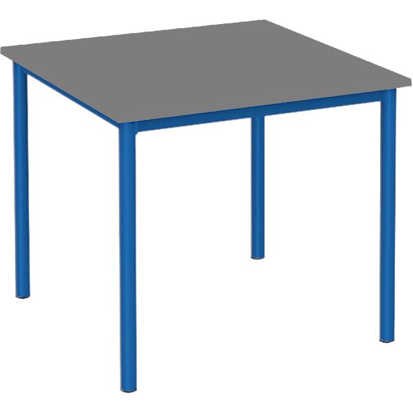 MILA Tisch 80x80, Tischhöhe 71 cm, gerade Ecken - blau - grau