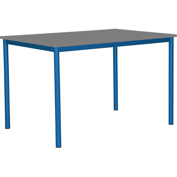 MILA Tisch 120x80, Tischhöhe 46 cm, gerade Ecken - blau - grau
