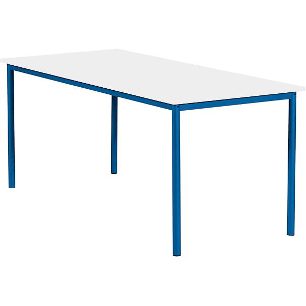 MILA Tisch 160x80, Tischhöhe 46 cm, gerade Ecken - blau - weiss
