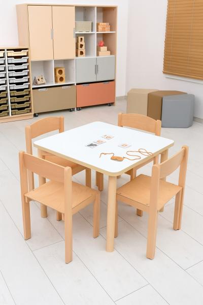 Tisch Marcus mit Holzgestell, 80 x 80 cm (B9060)
