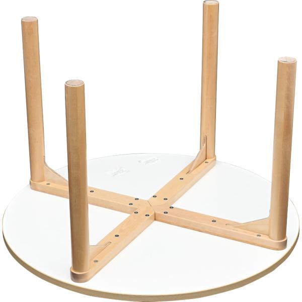 Tisch Marcus mit Holzgestell, Durchmesser 90 cm (B9065)
