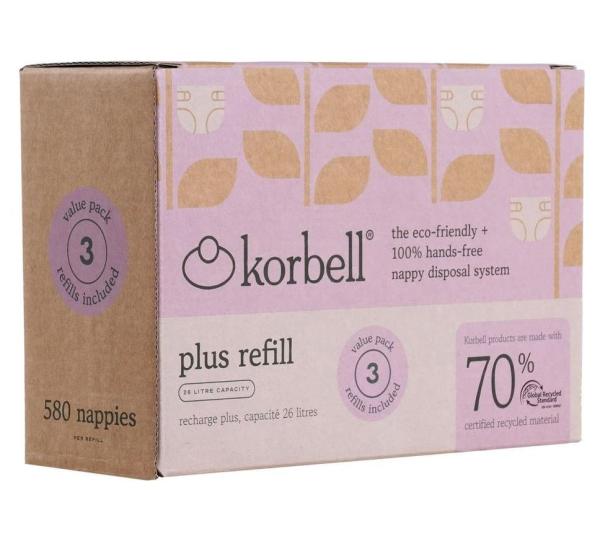 Nachfüll-Folie - 3er Pack - für Korbell-Windeleimer Plus (26l)