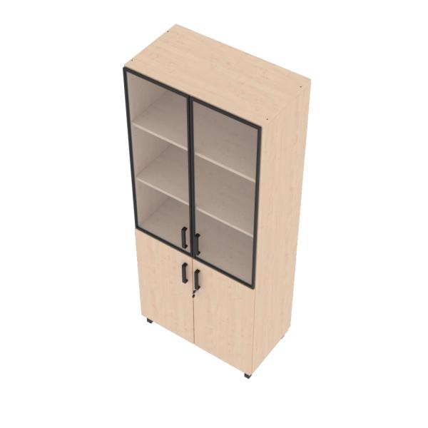EXPO Schrank 185 mit Glasvitrine, Ahorn E (D094325)