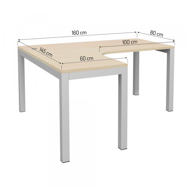 OPTO L-Schreibtisch 160, Sitzplatz rechts