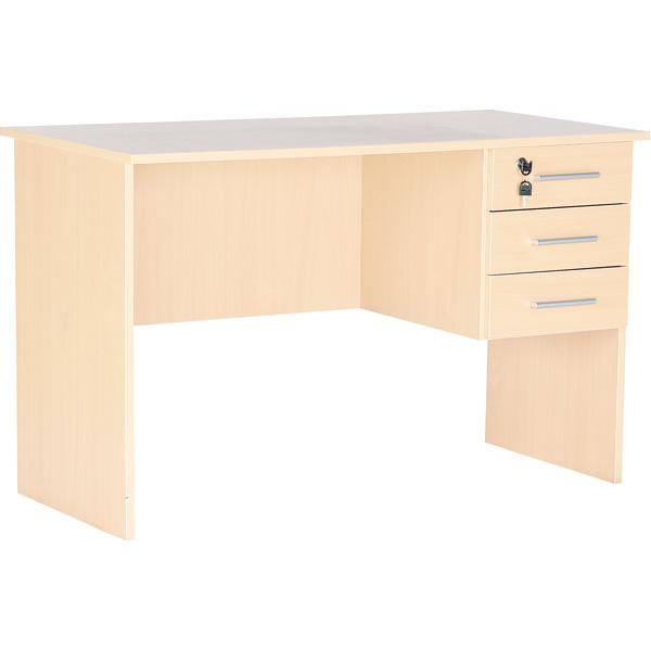 Schreibtisch Vigo mit 3 Schubladen, Ahorn