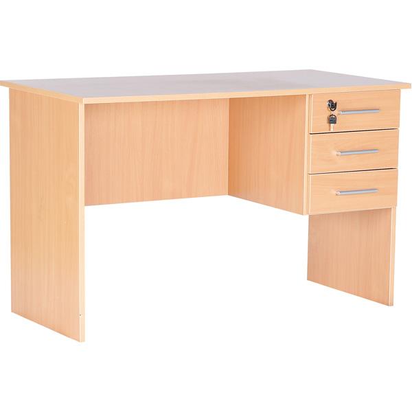 Schreibtisch Vigo mit 3 Schubladen, Buche