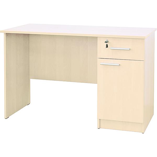 Schreibtisch Vigo mit Tür und abschliessbarer Schublade, Ahorn