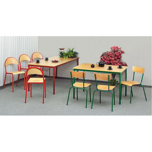 Stuhl D 6, Sitzhöhe 46 cm, für Tischhöhe 76 cm - grün - Buche
