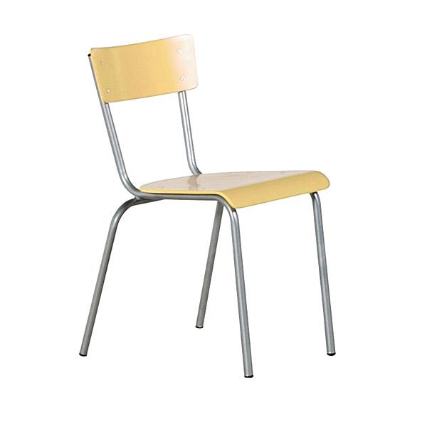 Stuhl D 7, Sitzhöhe 51 cm, für Tischhöhe 82 cm - alufarben - Buche