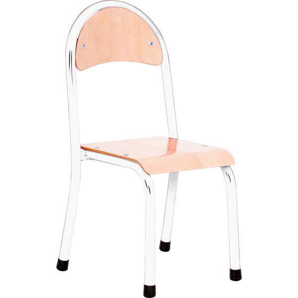 Stuhl P 1, Sitzhöhe 26 cm, für Tischhöhe 46 cm - weiss - Buche