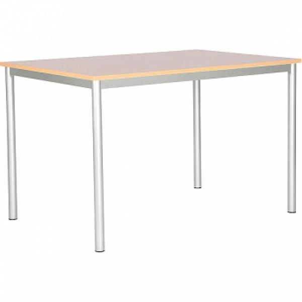 Doppeltisch MILA 4, Tischhöhe 64 cm, gerade Ecken - alufarben - Ahorn