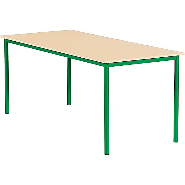 MILA Tisch 160x80, Tischhöhe 53 cm, gerade Ecken - grün - Ahorn