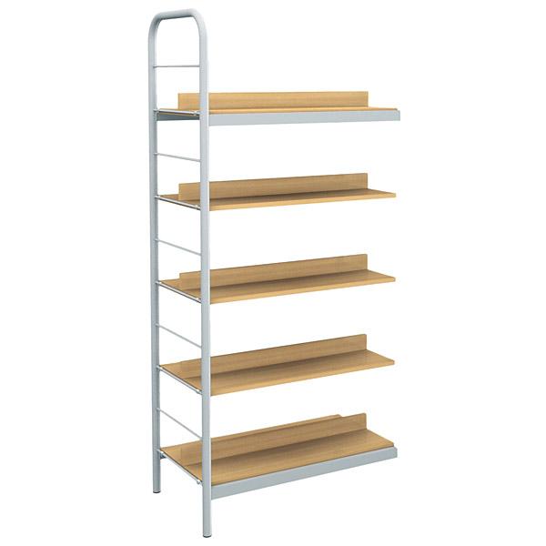 Zweiseitiges Mehrzweckregal, verstärkt, Zusatzmodul - alufarben