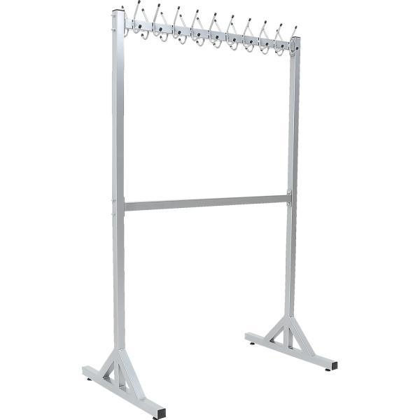 Garderobenständer mit 20 Haken - alufarben