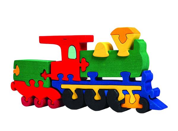 Holzpuzzle Lokomotive