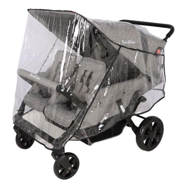 Familidoo Krippenwagen Vierlingsbuggy-Lidoo Star, grau
