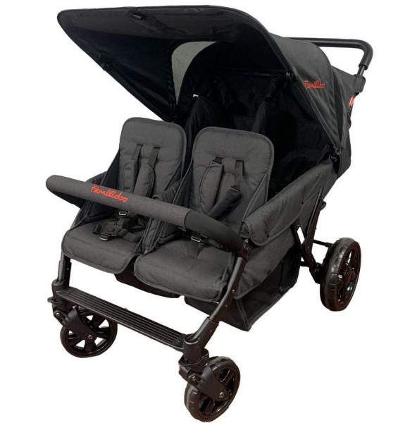 Familidoo Krippenwagen Vierlingsbuggy-Lidoo Star, schwarz