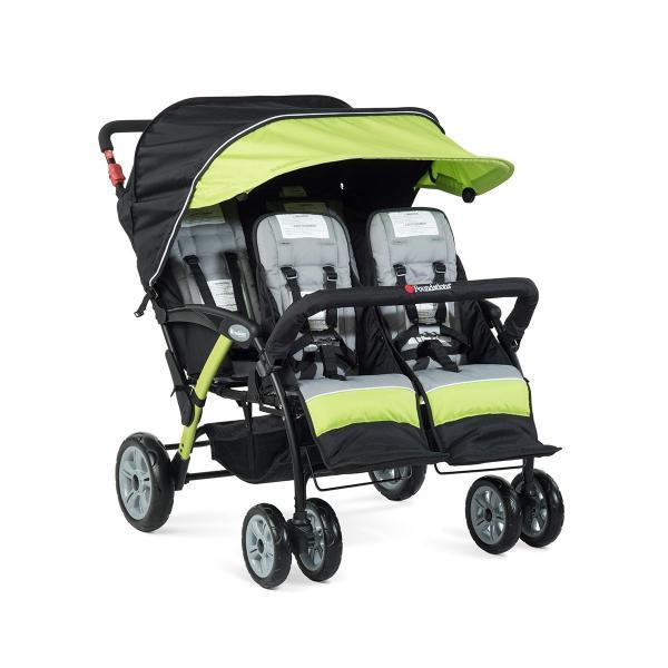 Kinderwagen 4-Sitzer Linea Quard Sport, schwarz/limone