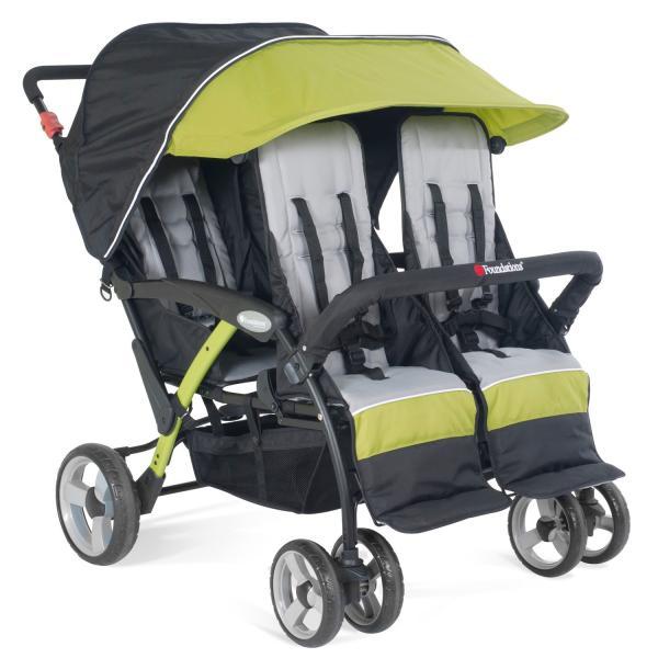 Kinderwagen 4-Sitzer Linea Quard Sport, schwarz/limone