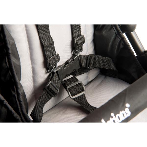 Kinderwagen 4-Sitzer Linea Quard Sport, schwarz/limone