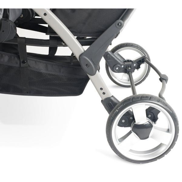 Kinderwagen 3-Sitzer Linea Quard Sport, schwarz/limone