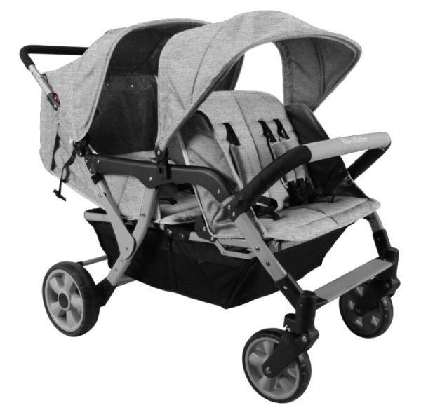Familidoo Vierlingswagen kompakt-Lidoo City BB, grau