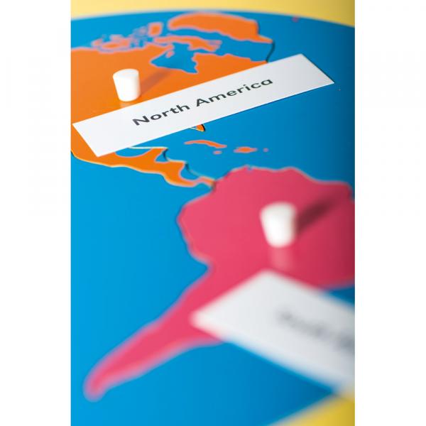 Montessori Puzzlekarte - Welt und ihre Kontinente