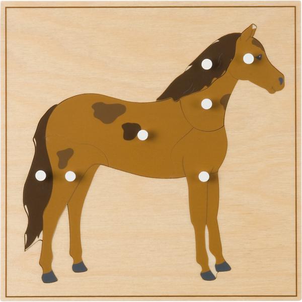 Montessori Tierpuzzle, Pferd
