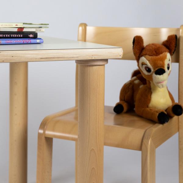 Stuhl Alan 2 mit Kunststoffgleitern, Sitzhöhe 31 cm, für TH 53 cm