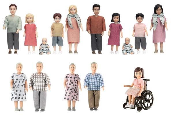 Kindergarten-Puppenset, 15 Teile