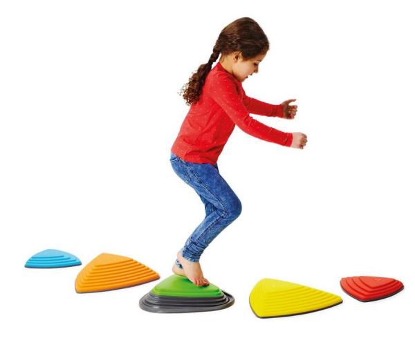 Flussstein Bouncing im Set mit 4 Flusssteinen