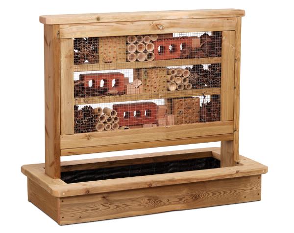 Outdoor - Insektenhotel mit Blumenkasten