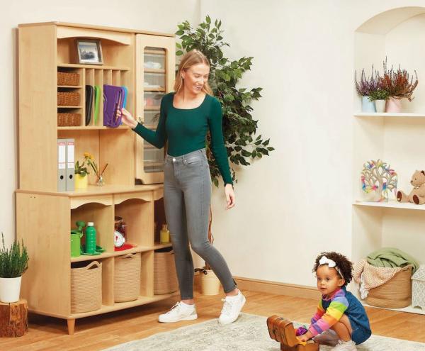 Hochschrank, abschliessbar, H 189 cm, Ahorn