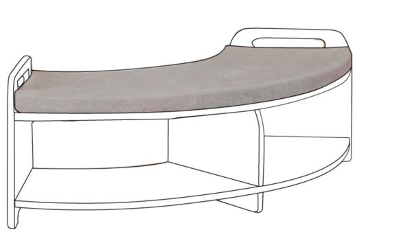 Sitzpolster für Natura Bogenschrank S - 90°, B 138 cm