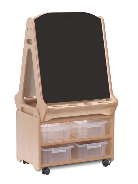 Natura Staffeleiwagen hoch, mit 2-Malplätze-Staffelei