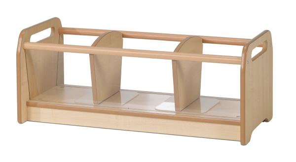 Natura Klarsicht-Bücherregal S, B 90, Ahorn