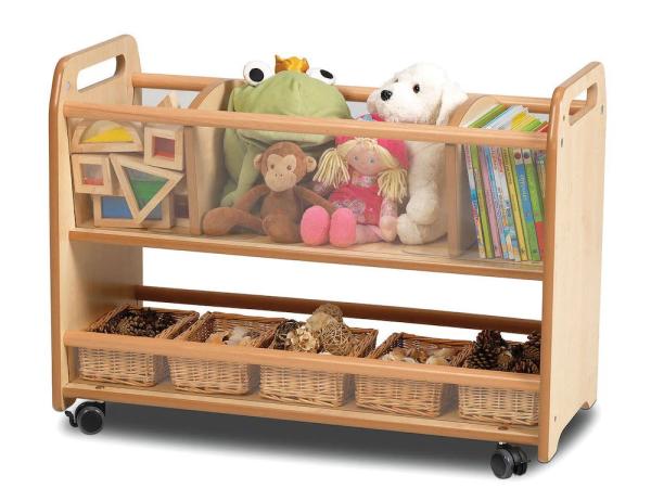 Natura Mobiles Regal M, mit Ablage, transparent