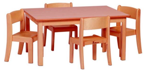 Natura Tisch gross, rechteckig, 150 x 69,5 cm + 8 Stühle Mill - Gr. 2