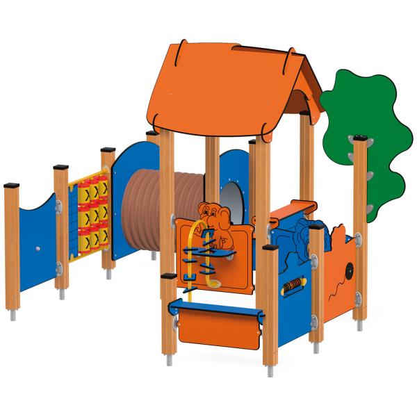 Quadro H Baby Häuschen mit Tunnel 12320